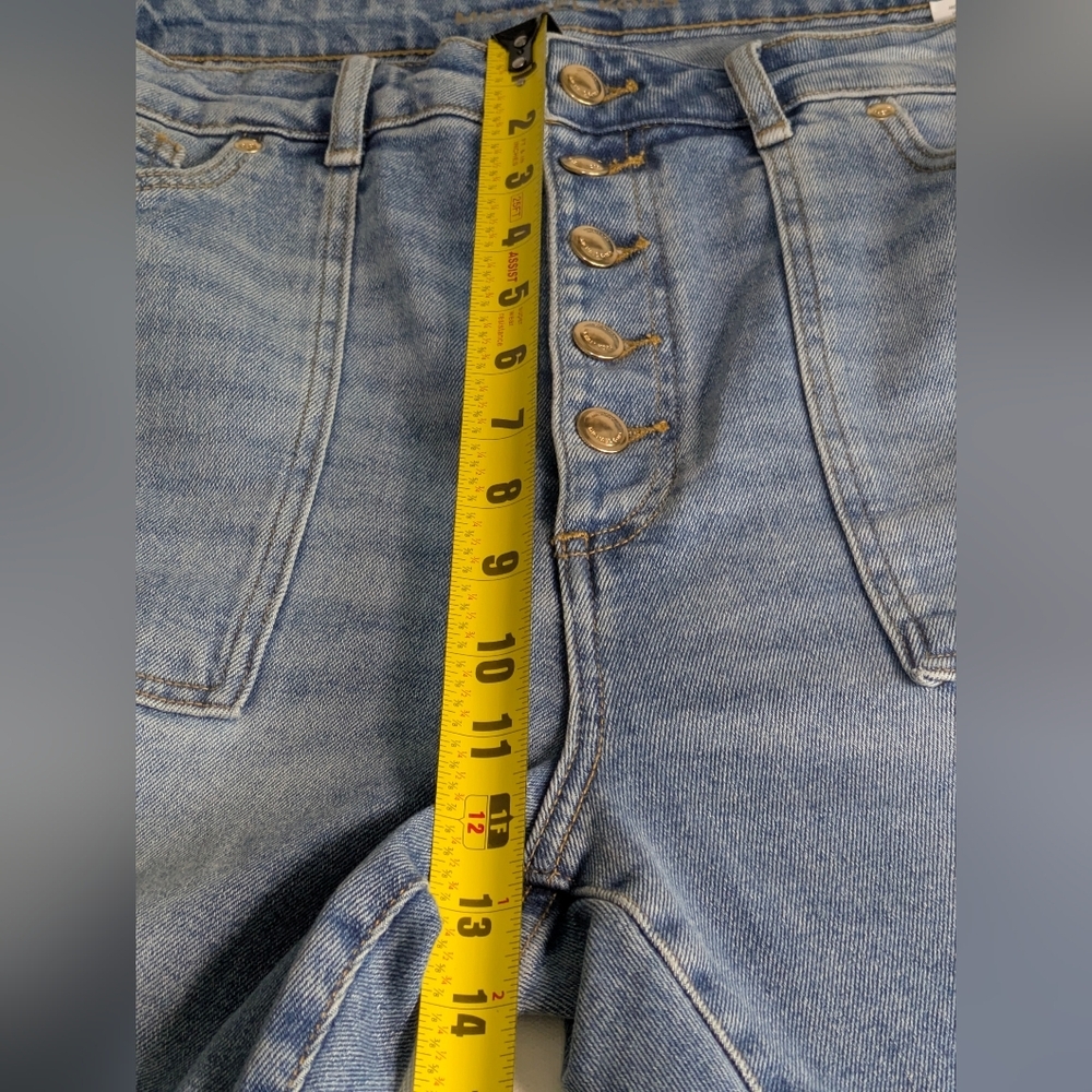 Michael Kors Women's Selma Flare High Rise Blue Jeans Slim Through Hip Sz 14 - Picture 11 of 15